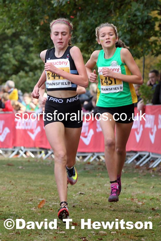 Girls under-13s 2021 National Cross Country Relays, Berry Hill Park, Mansfield. Photo: David T. Hewitson/Sports for All Pics